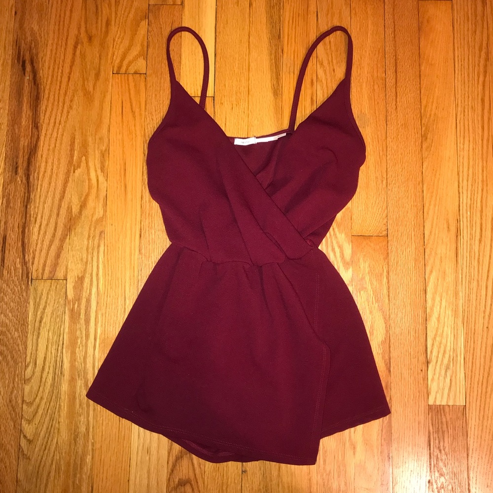 UO Burgundy Romper XS